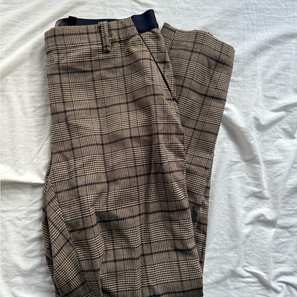 Women’s Plaid Pants - Brown - Picture 1 of 4